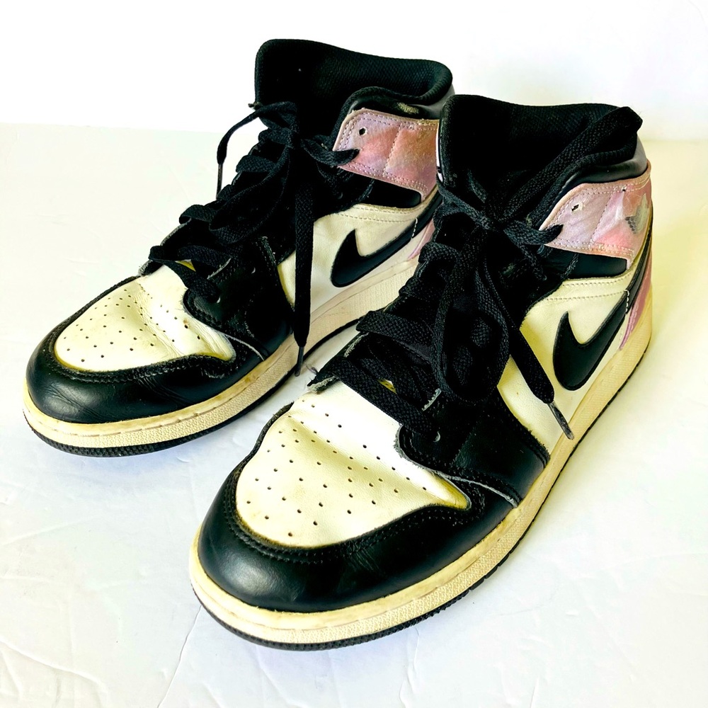 Youth Nike Air Jordan 1 Mid Zen Master Tie Dye dm6216-001 Sneaker Shoes Size 7 Y